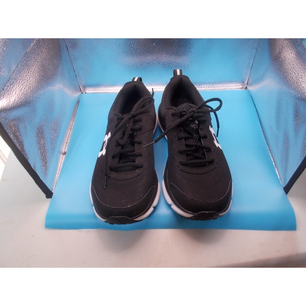 Under Armour Charged Assert Black White Mens Running Shoes Sneakers 3024590-001